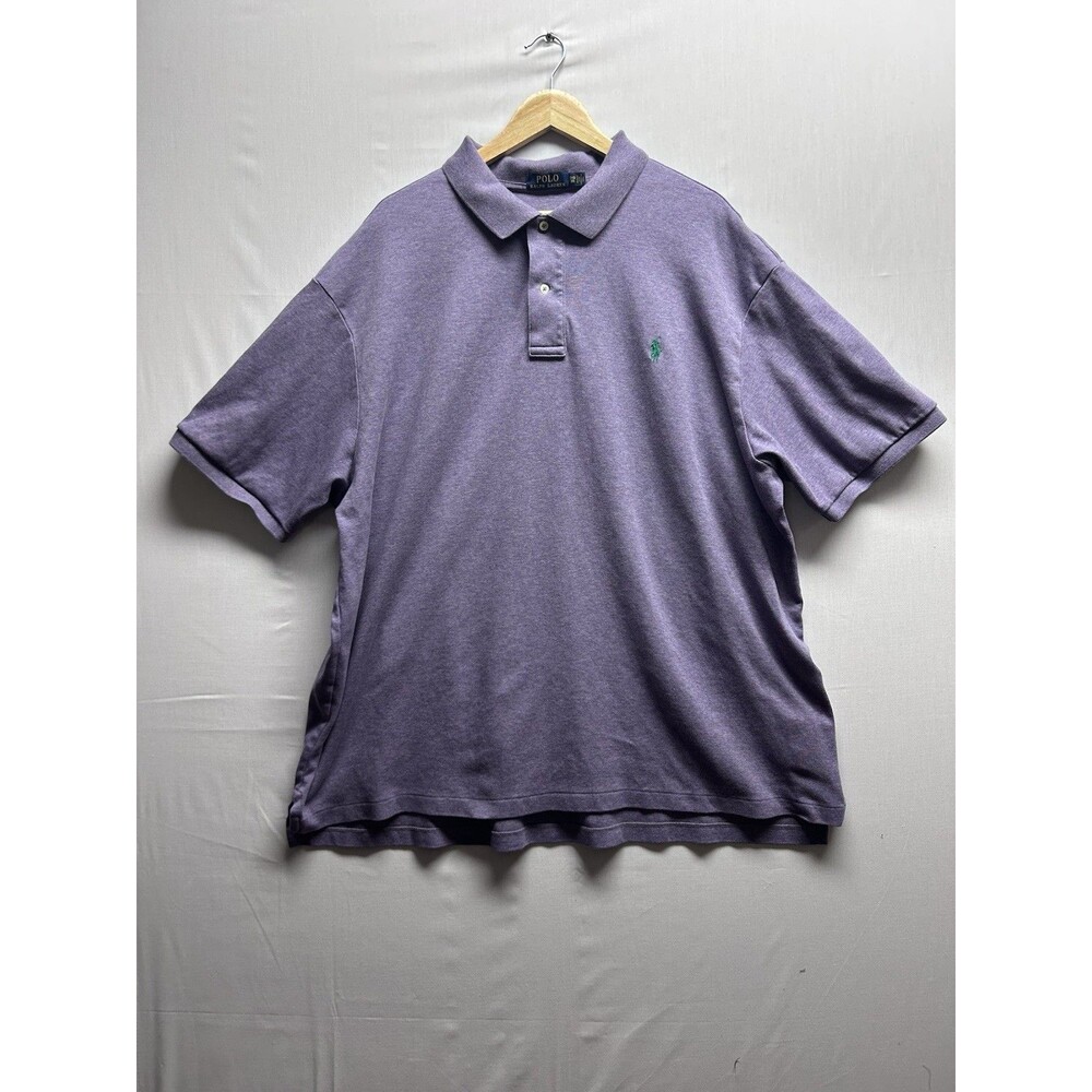Polo Ralph Lauren Shirt Men 3XB Purple Classic Short Sleeve Soft Barely Worn